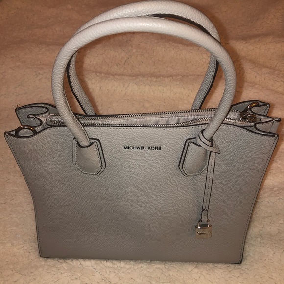 large gray tote bag